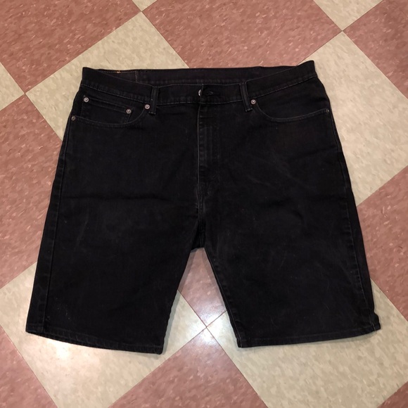 Levis Shorts Black Denim Jorts 38 Mens 